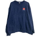 【中古】【古着】 JERZEES プリントスウェット トレーナー XL ネイビー ジャージーズ プルオーバー 裏起毛 ビッグサイズ 古着卸 アメリカ仕入 a702-6470(4)