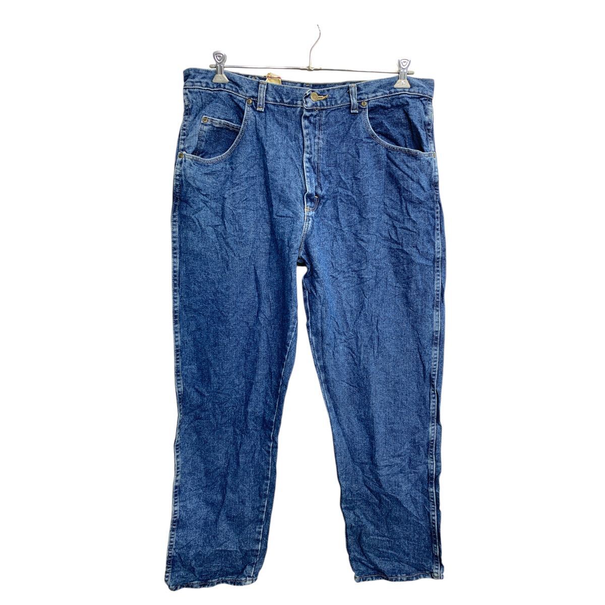 【中古】【古着】 Wrangler デニムパンツ W38 ラングラー ビッグサイズ インディゴ コット 古着卸 アメ..