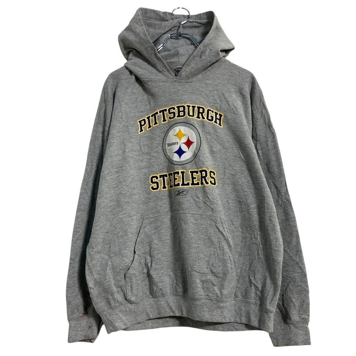 Rakuten - 【中古】【古着】 NFL プリントスウェット パーカー L グレー プルオーバー アメフト 古着卸 アメリカ仕入 a702-6535