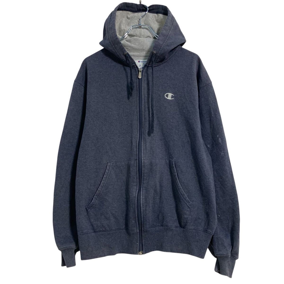 Rakuten - 【中古】【古着】 Champion ロゴスウェット パーカー M ダークグレー チャンピオン ジップアップ ワンポイントロゴ 古着卸 アメリカ仕入 a702-6536