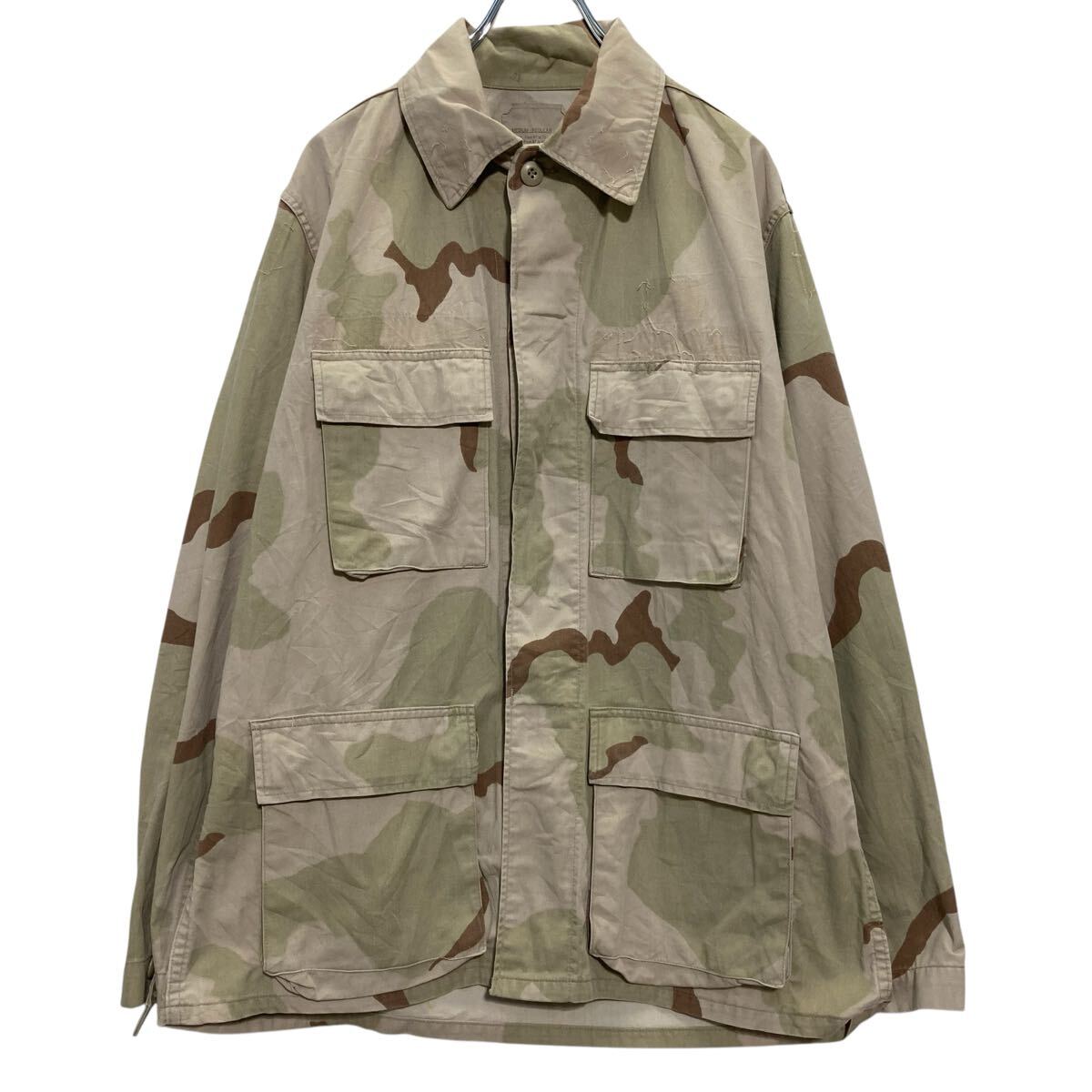 【中古】【古着】 U.S.ARMY BDU コンバットジャケット カーキ デザートカモ 迷彩 米軍 90's ミリタリー 古着卸 アメリカ仕入 a702-6647