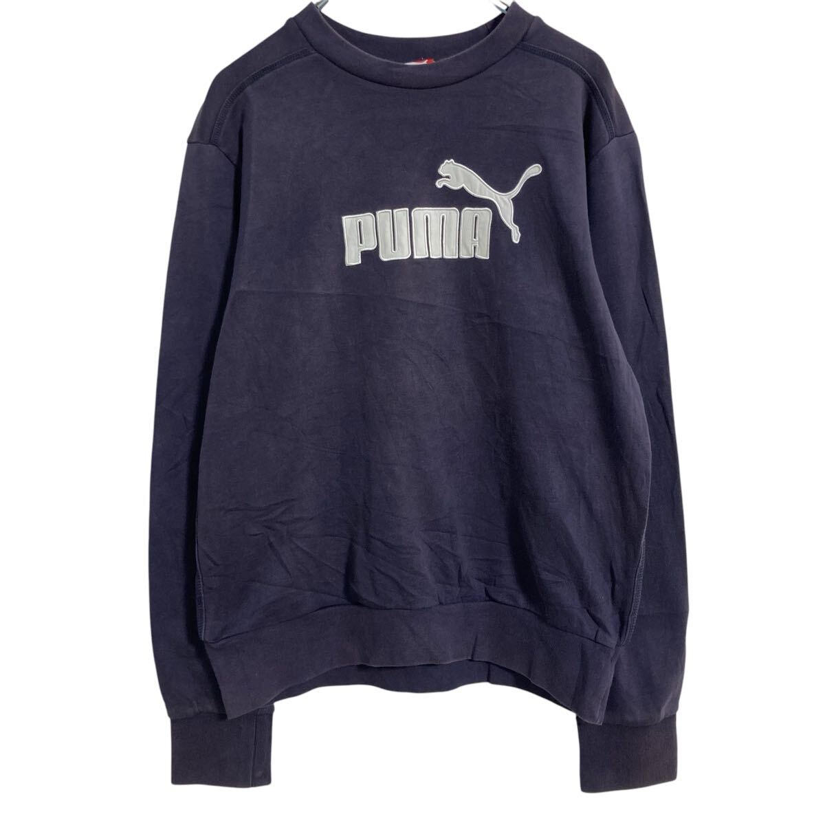 Rakuten - 【中古】【古着】 PUMA ロゴスウェット トレーナー S ネイビー プーマ スポーツ プルオーバー 裏起毛 古着卸 アメリカ仕入 a702-6673