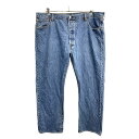 【中古】【古着】 Levi's 501 デニムパンツ W44 リーバイス ボタンフライ ビッグサイズ ブルー コットン メキシコ製 古着卸 アメリカ仕入 2502-921(4)