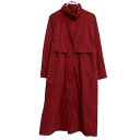 【中古】【古着】 L.L.Bean コート レディース L レッド エルエルビーン ジップアップ スナップボタン ラグラン アウター 古着卸 アメリカ仕入 a702-6946