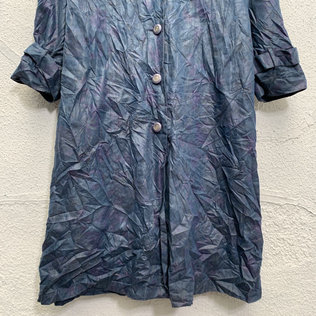 【中古】【古着】 LONDON FOG コート 6 M〜 ネイビー パープル系 ロンドンフォグ ボタン アメリカ製 ベルトループ アウター 古着卸 アメリカ仕入 a702-6972