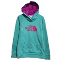 【中古】【古着】 THE NORTH FACE ロゴスウェット パーカー レディース M ブルーグリーン系 ノースフェイス プルオーバー 古着卸 アメリカ仕入 a702-6994