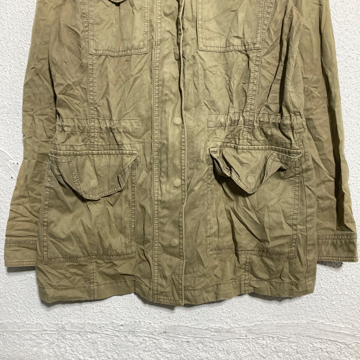 【中古】【古着】 BANANA REPUBLIC ジップアップ ジャケット レディース M カーキ バナナリパブリック 古着卸 アメリカ仕入 a702-7036