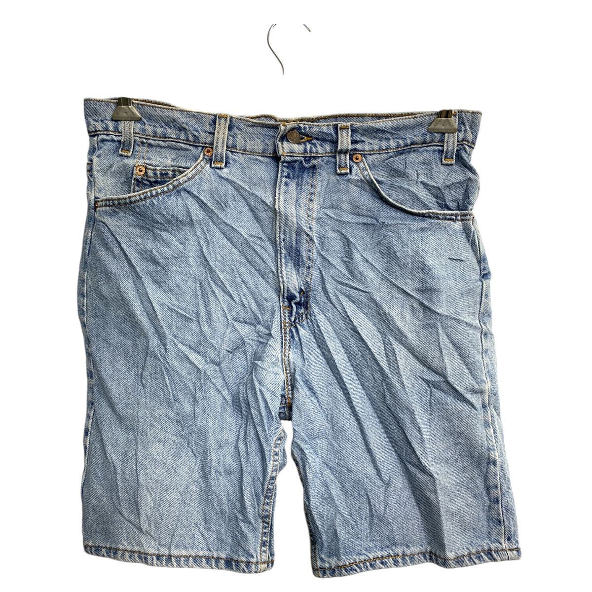 【中古】【古着】 Levi's デニム ショートパンツ W33 リーバイス ブルー コットン USA製 古着卸 アメリカ仕入 2502-1004