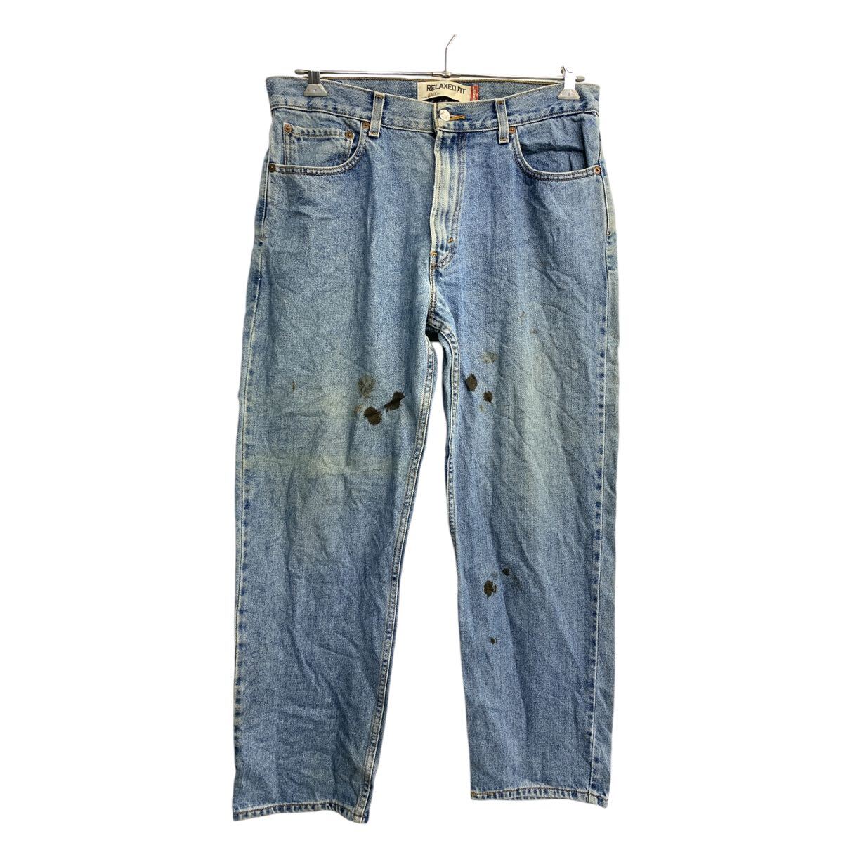 【中古】【古着】 Levi's 550 デニムパンツ W34 リーバイス リラックスフィット ブルー コットン メキシコ製 古着卸 アメリカ仕入 2502-946