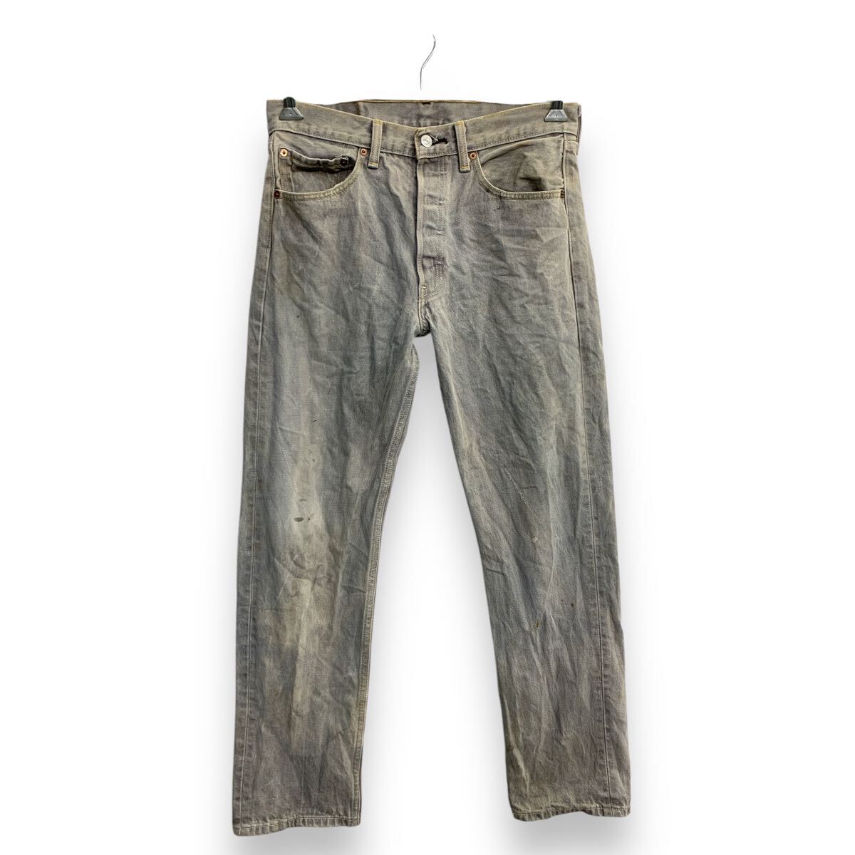 【中古】【古着】 Levi's 501 デニムパンツ W32 リーバイス ボタンフライ グレー コットン メキシコ製 古着卸 アメリカ仕入 2502-950