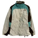 【中古】【古着】 THE NORTH FACE 中綿ジャケット レディース L ホワイト ブルー ブラウン ノースフェイス ジップアップ 古着卸 アメリカ仕入 a702-7044