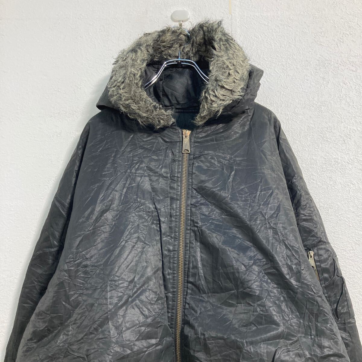 【中古】【古着】 FUNCTION & FUTURE ナイロンジャケット 2XL ブラック ビッグサイズ フード 古着卸 アメリカ仕入 a702-7103