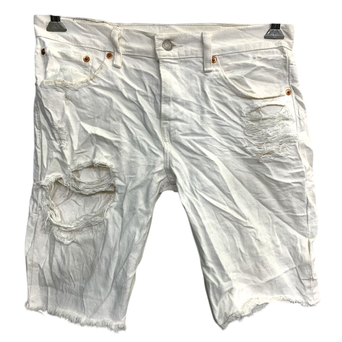 【中古】【古着】 Levi's 511 デニムショートパンツ W30 リーバイス ホワイト コットン メキシコ製 古着卸 アメリカ仕入 2502-1046