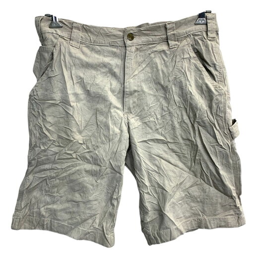 【中古】【古着】 Carhartt ワークショートパンツ W34 カーハート リラックスフィット ライトベージュ 古着卸 アメリカ仕入 2502-1049 【中古】【古着】 Carhartt ワークショートパンツ W34 カーハート リラックスフィット ライトベージュ 古着卸 アメリカ仕入 2502-1049