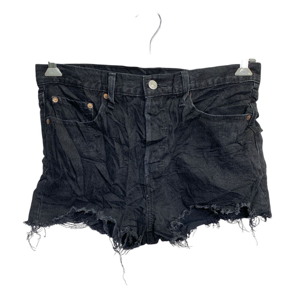 【中古】【古着】 Levi's 501 デニムショートパンツ W28 リーバイス ブラック 古着卸 アメリカ仕入 2502-1067