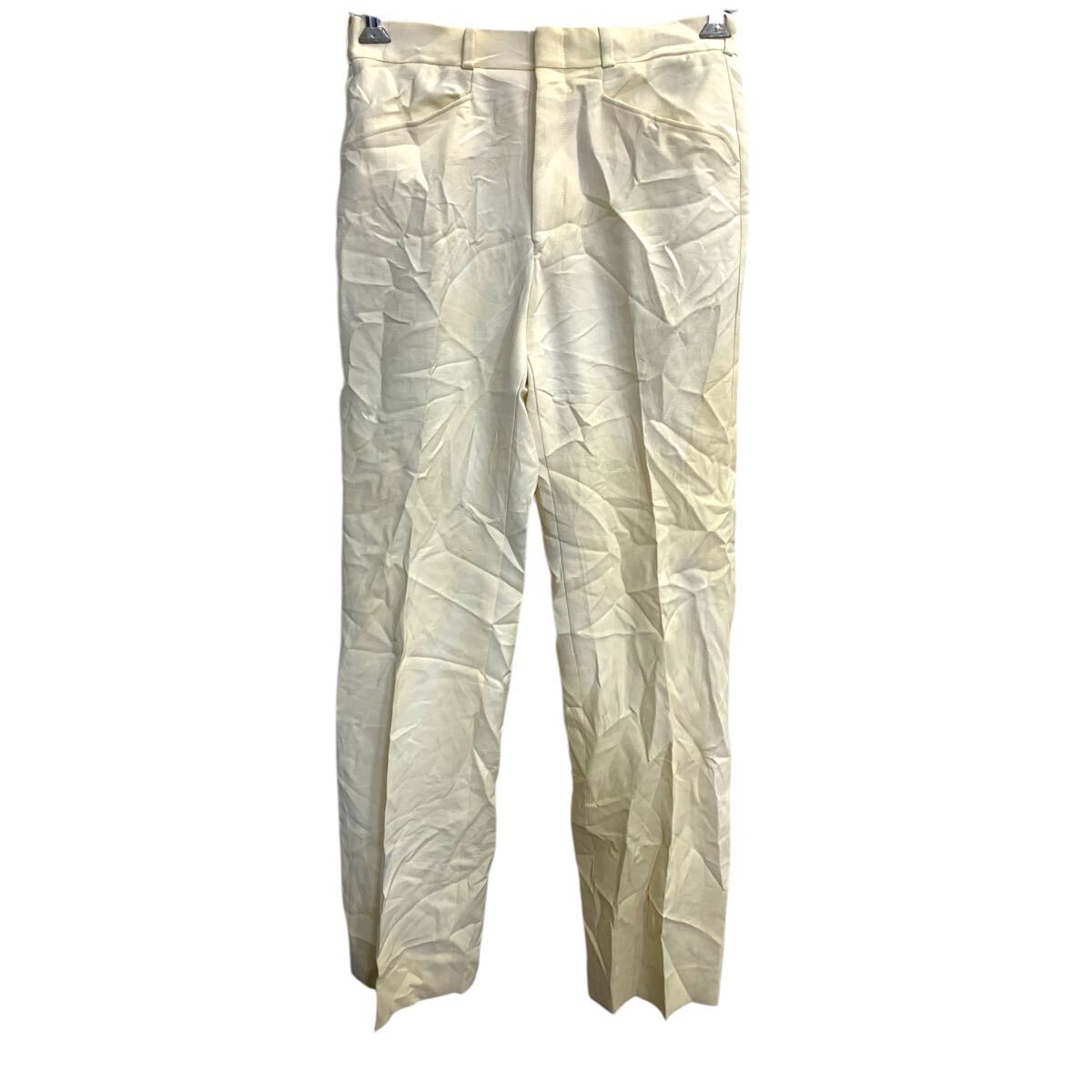 【中古】【古着】 スラックス W31 TALONジップ ホワイト 古着卸 アメリカ仕入 2502-1122