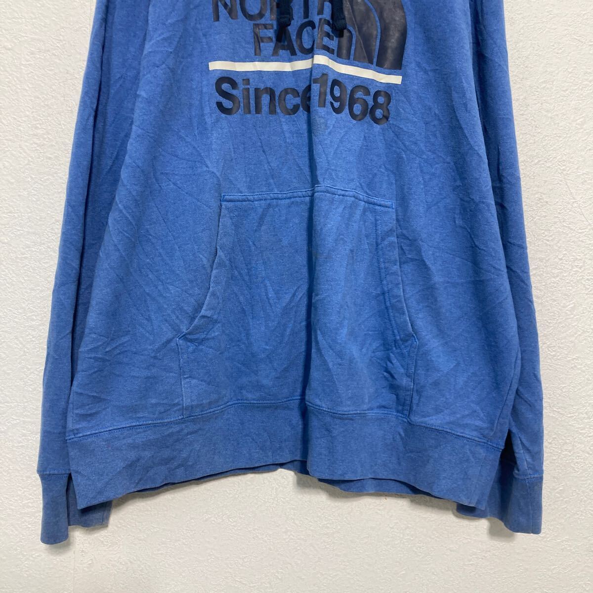 【中古】【古着】 THE NORTH FACE プリントスウェット パーカー XL ブルー ノースフェイス ビッグサイズ 古着卸 アメリカ仕入 a702-7412
