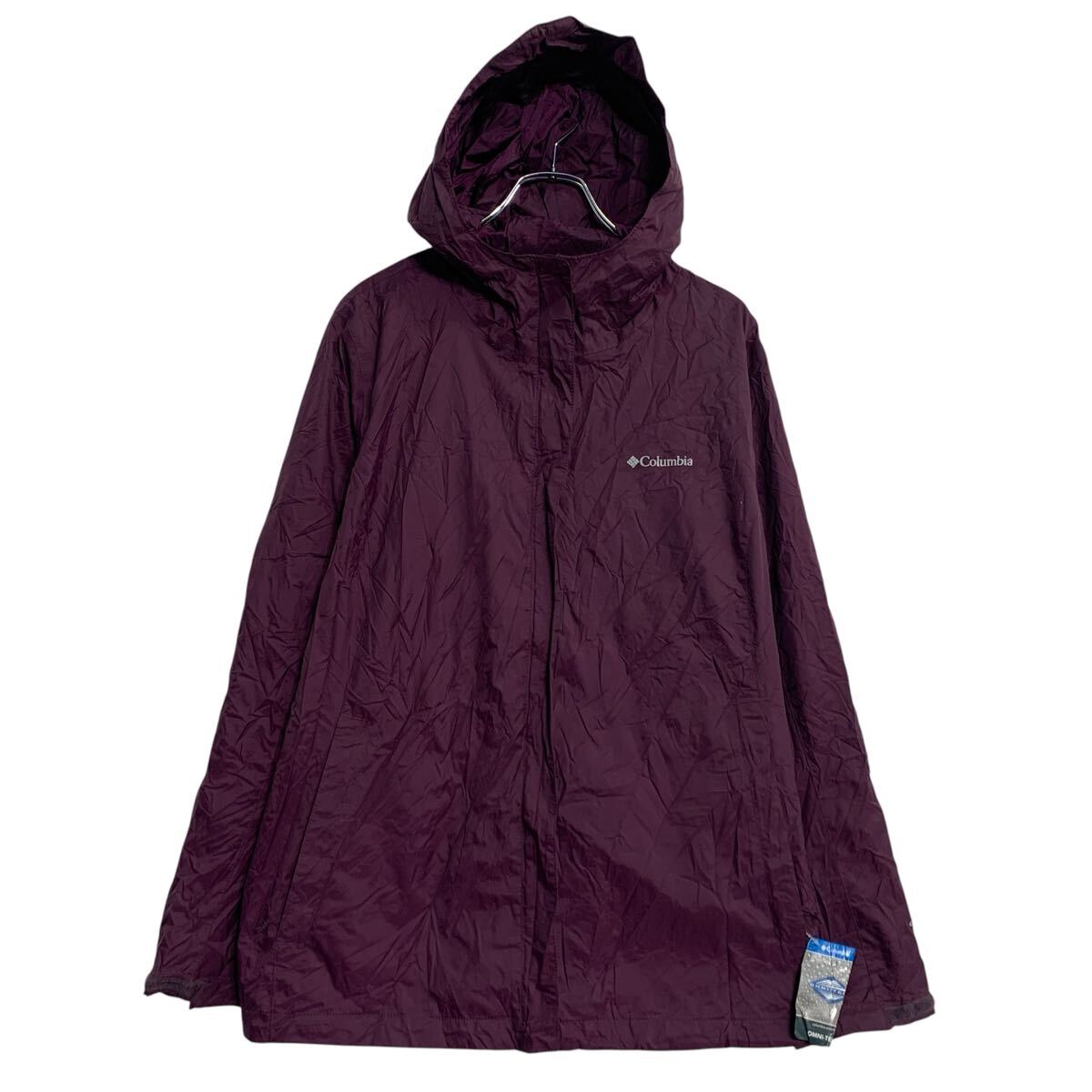 【中古】【古着】 Columbia ジャケット 2XL パープル系 コロンビア ジップアップ ビッグサイズ ワンポイント ロゴ アウトドア 古着卸 アメリカ仕入 a702-7557(4.0)