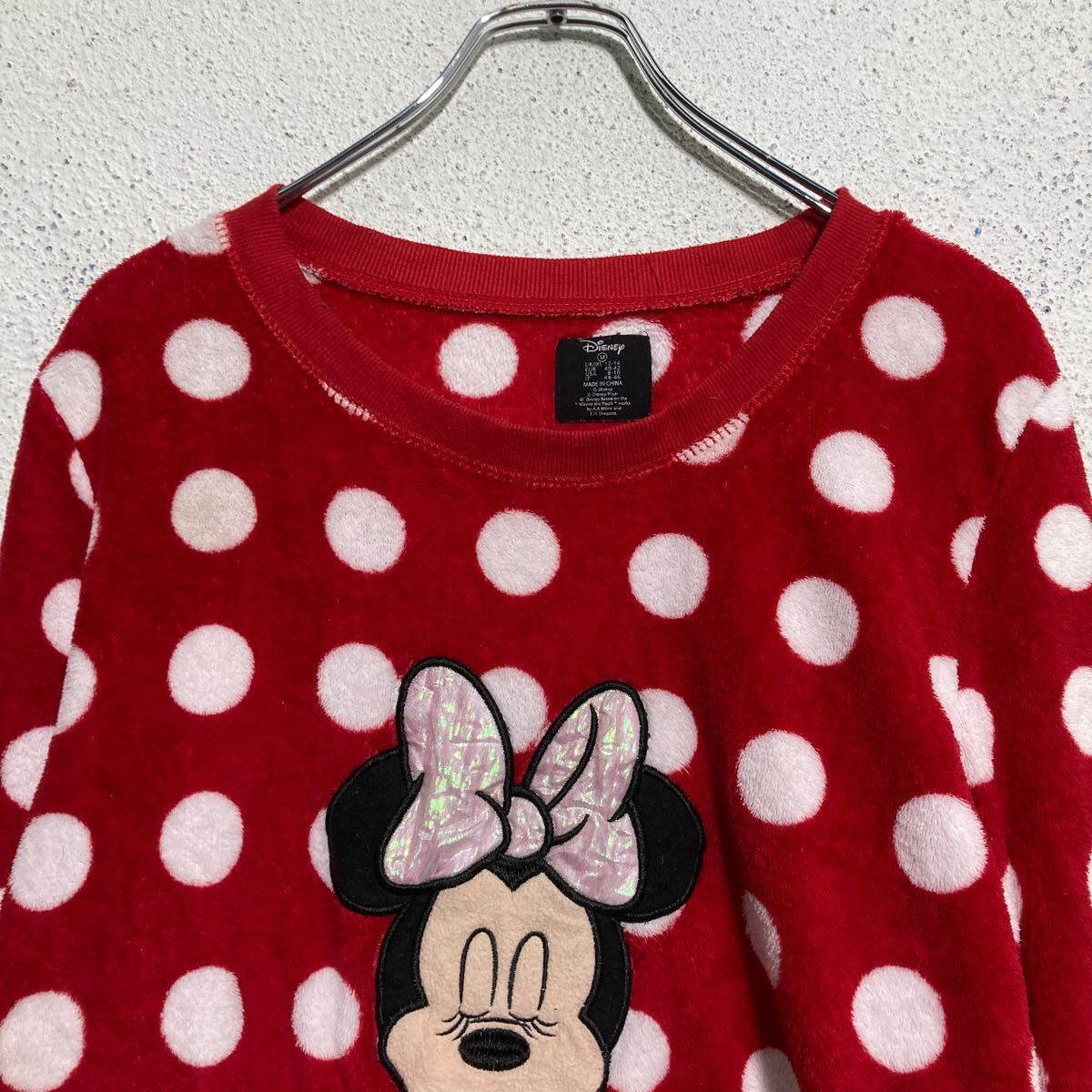 【中古】【古着】 Disney キャラクター ロゴ マイクロフリース トレーナー レディース M レッド ドット柄 ミニー 古着卸 アメリカ仕入 a702-7587 voxtrading-10194944 古着屋DEN サンプル画像2