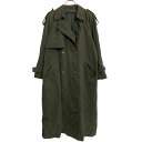 【中古】【古着】 トレンチコート レディース L~ オリーブ ロングコート スプリングコート 古着卸 アメリカ仕入 a703-5073