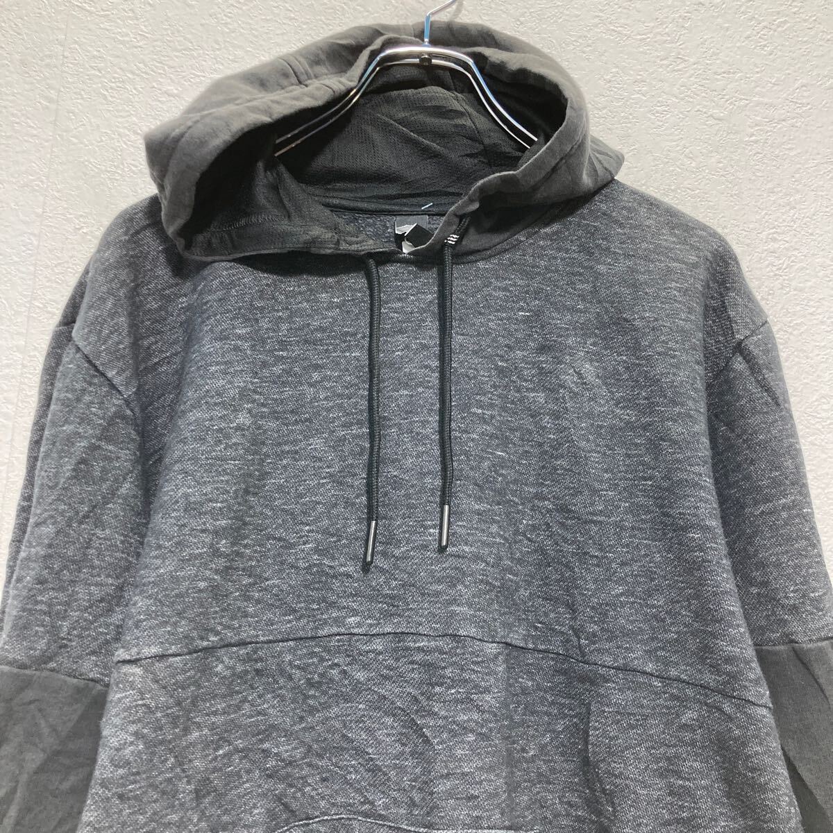 【中古】【古着】 adidas 無地スウェット パーカー L〜 ブラック 古着卸 アメリカ仕入 a703-5185