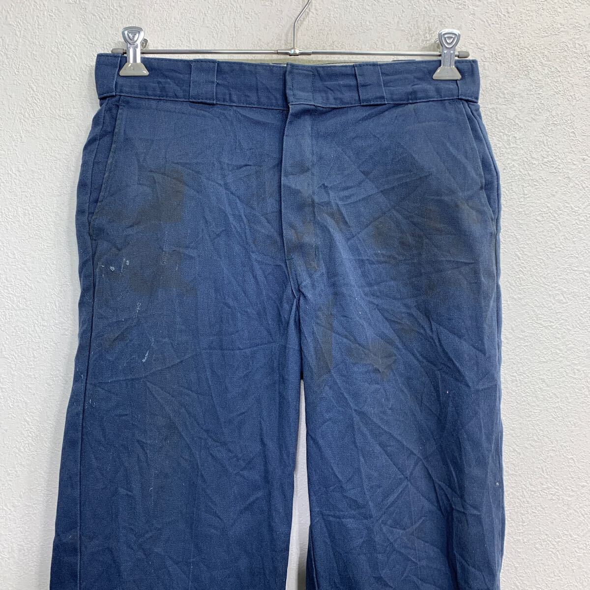 【中古】【古着】 Dickies ワークパンツ W33 ディッキーズ ネイビー 古着卸 アメリカ仕入 2503-188