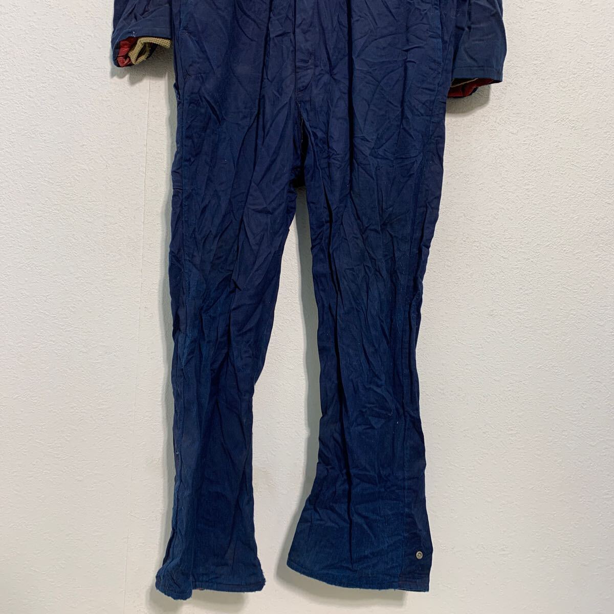 【中古】【古着】 fight master 長袖 つなぎ XL ネイビー ジップアップ アメリカ製 オールインワン ワークウェア 作業着 古着卸 アメリカ仕入 a703-5252