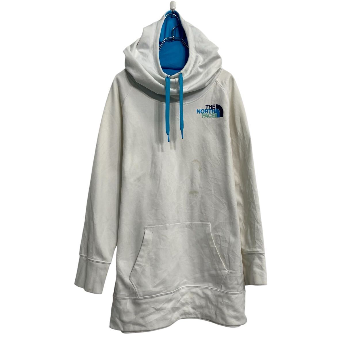 【中古】【古着】 The north face ロゴスウェット パーカー レディース L ホワイト プルオーバー 古着卸 アメリカ仕入 a703-5299