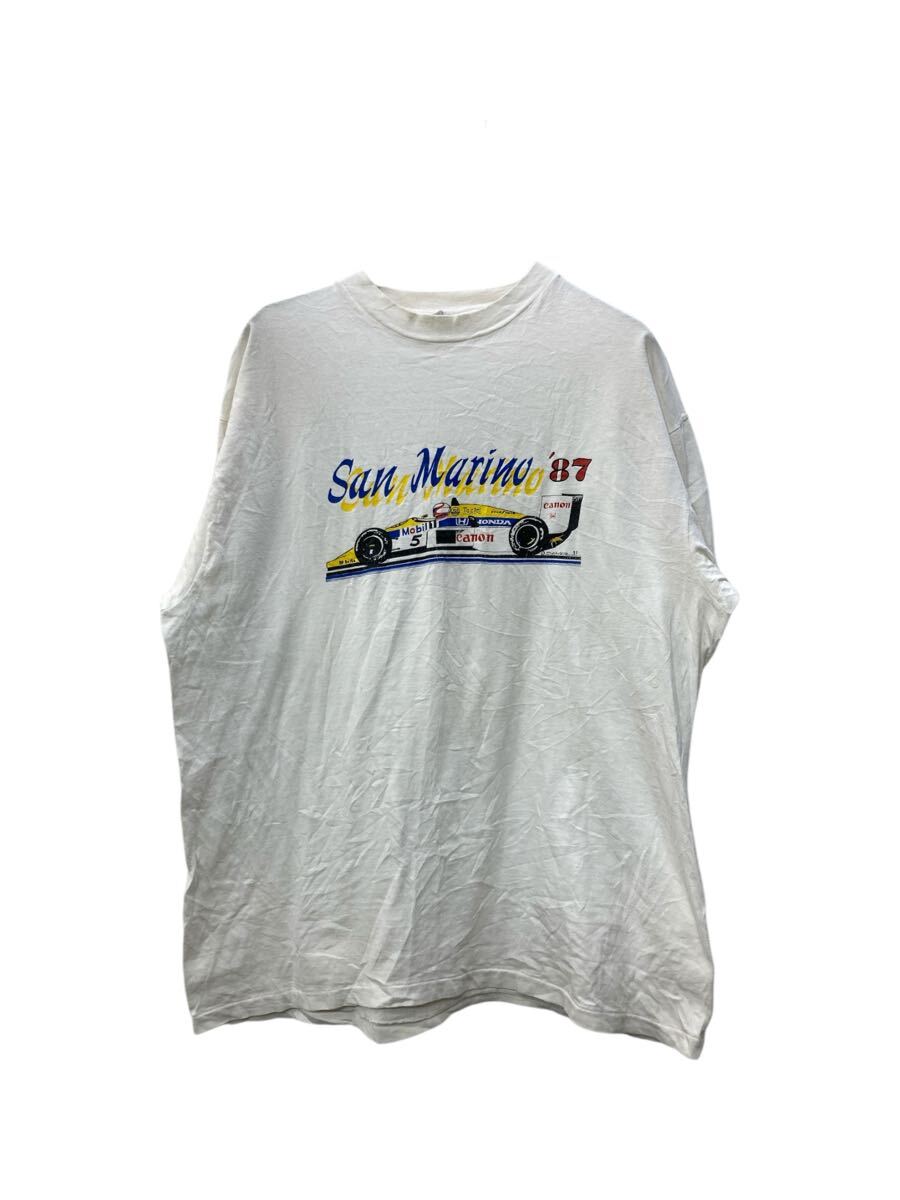 【中古】【古着】 Hanes プリントTシャツ XLサイズ ヘインズ San Marino 87 アメリカ製 ホワイト 古着卸 アメリカ仕入 t2502-3083
