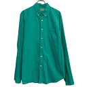【中古】【古着】 J.CREW 長袖 無地シャツ L グリーン ジェイクルー ボタンダウン 胸ポケット カジュアルシャツ シンプル 古着卸 アメリカ仕入 a70...