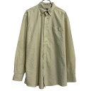 【中古】【古着】 L.L.Bean 長袖 無地シャツ 16 XL〜 イエロー エルエルビーン ボタンダウン ビッグサイズ 胸ポケット 古着卸 アメリカ仕入 a703-5391(4)