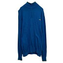 【中古】【古着】 LACOSTE コットンニット セーター XL~ ブルー ビッグサイズ ラコステ ハーブジップ 古着卸 アメリカ仕入 a703-5423(4)