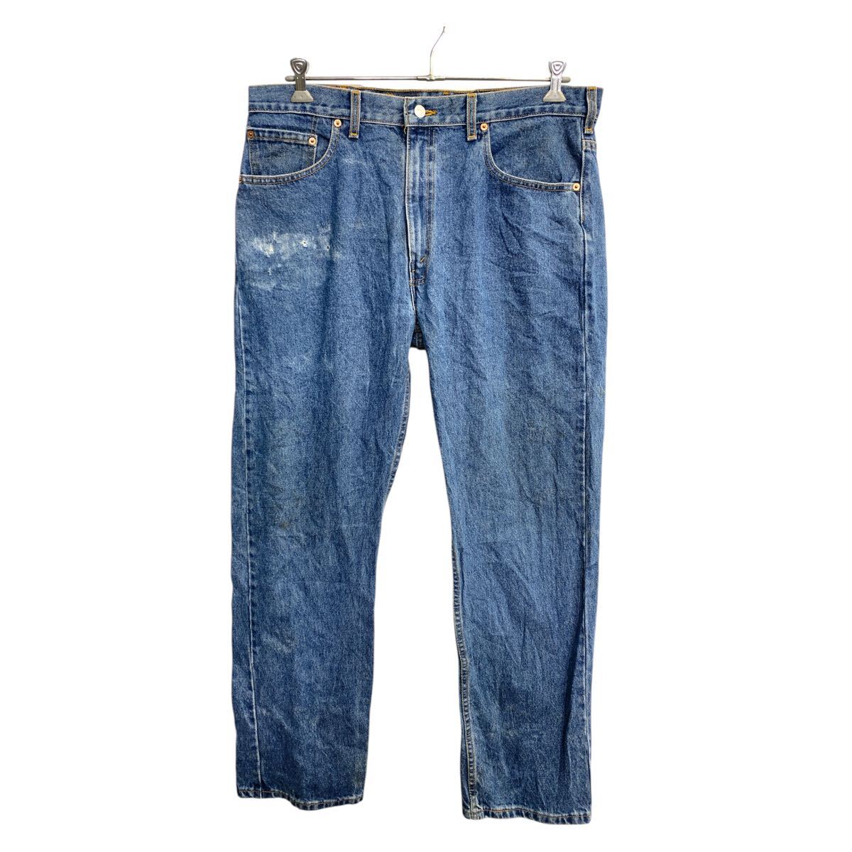 Rakuten - 【中古】【古着】 Levi's 505 デニムパンツ W38 リーバイス オリジナルフィット ビッグサイズ ブルー コットン 古着卸 アメリカ仕入 2503-221
