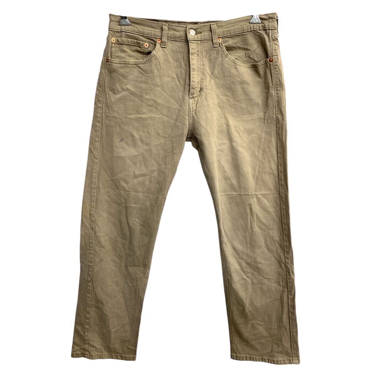 【中古】【古着】 Levi's 505 デニムパンツ W34 リーバイス レギュラーフィット ベージュ 古着卸 アメリカ仕入 2503-276