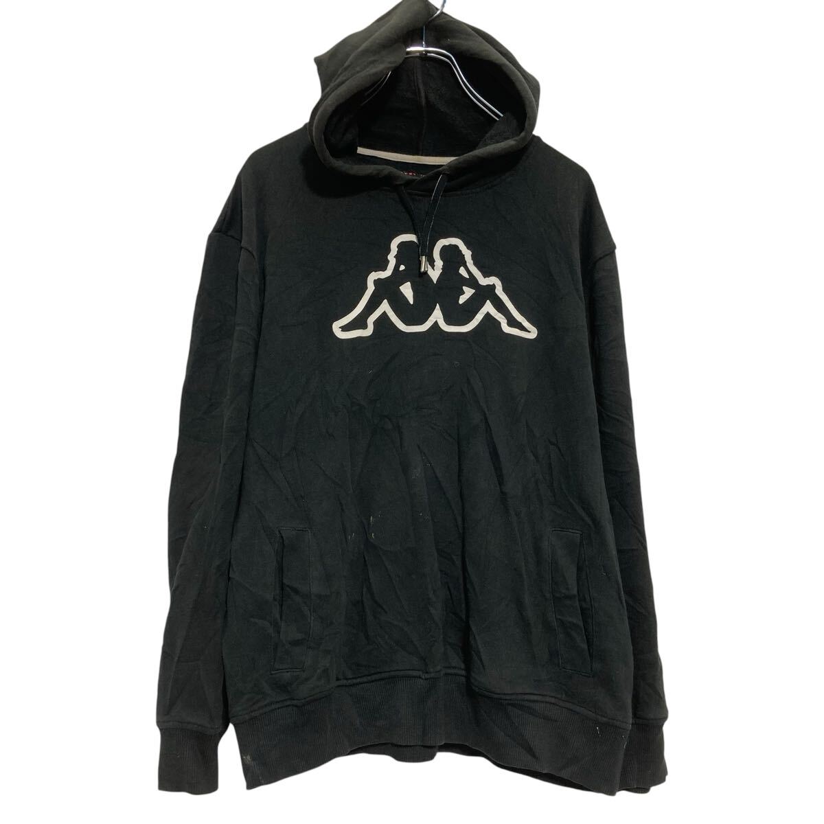 Sweat - 【中古】【古着】 プリントスウェット パーカー L〜 ブラック 裏起毛 古着卸 アメリカ仕入 a703-5534
