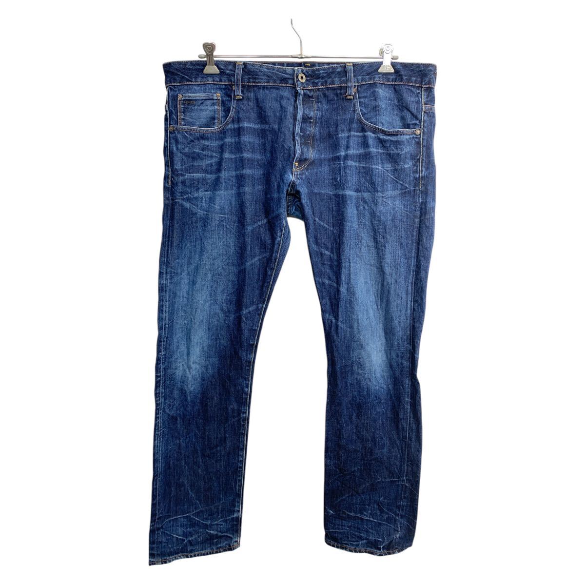 【中古】【古着】 G-STAR RAW デニムパンツ W40 ジースター ボタンフライ ビッグサイズ インディゴ 古着卸 アメリカ仕入 2503-378