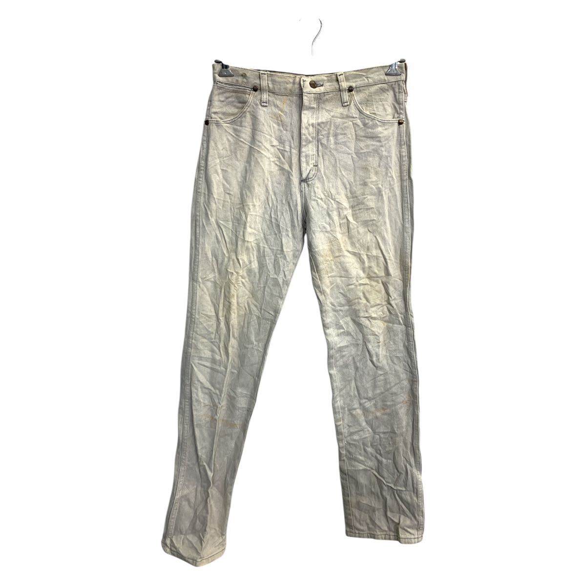 【中古】【古着】 Wrangler カウボーイ ロングパンツ W32 ラングラー ライトグレー コットン USA製 古着卸 アメリカ仕入 2503-452
