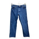 【中古】【古着】 Wrangler カウボーイ ロングパンツ W31 ラングラー ジュニアサイズ ブルー コットン メキシコ製 古着卸 アメリカ仕入 2503-459
