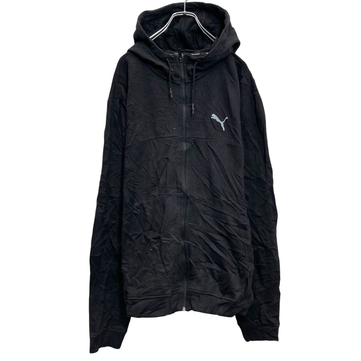 Other - 【中古】【古着】 PUMA ロゴスウェット パーカー プーマ XXL ブラック ビッグサイズ フルジップ 古着卸 アメリカ仕入 a703-5804