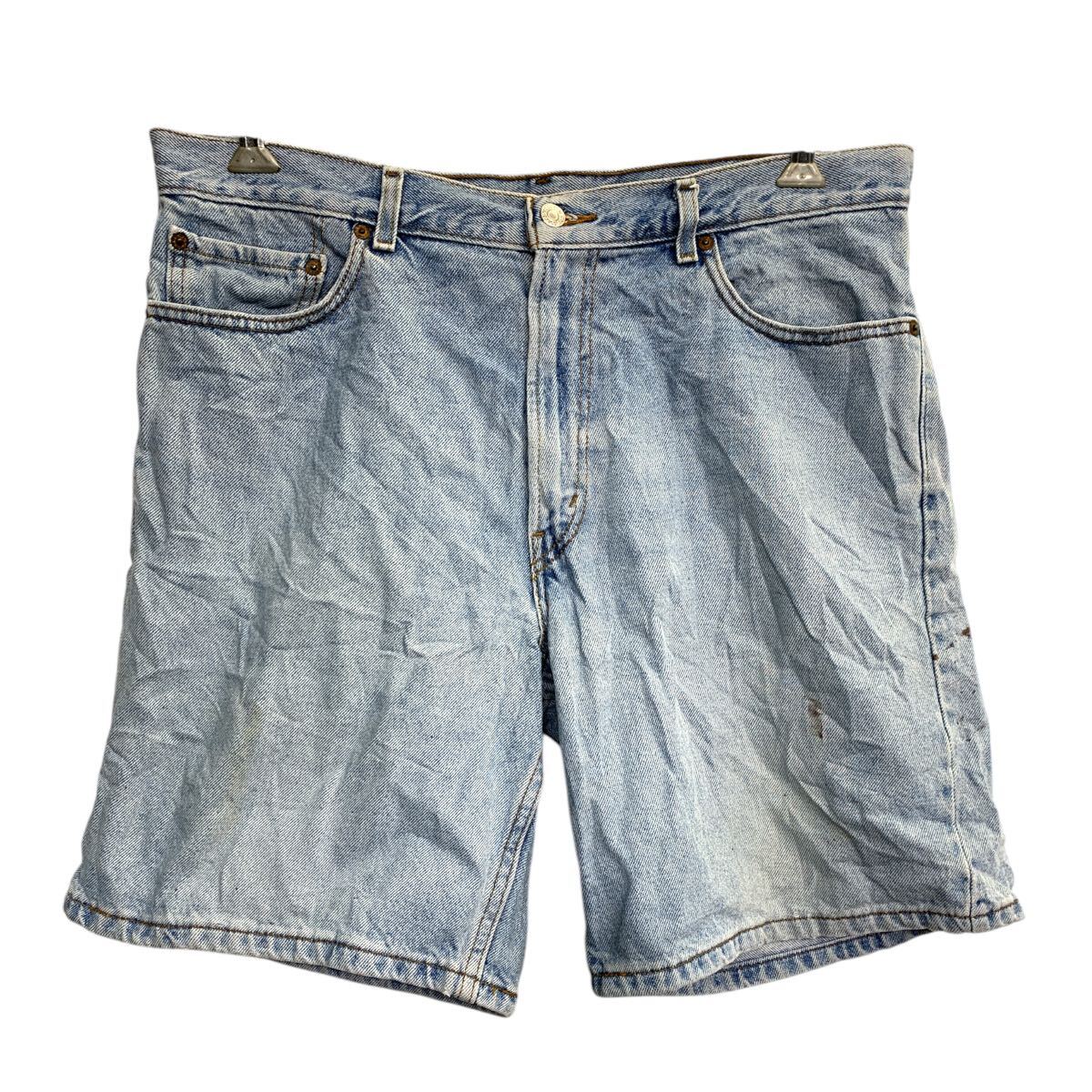 【中古】【古着】 Levi's 550 デニムショートパンツ W36 リーバイス リラックスフィット ビッグサイズ ライトブルー コットン 古着卸 アメリカ仕入 2503-570