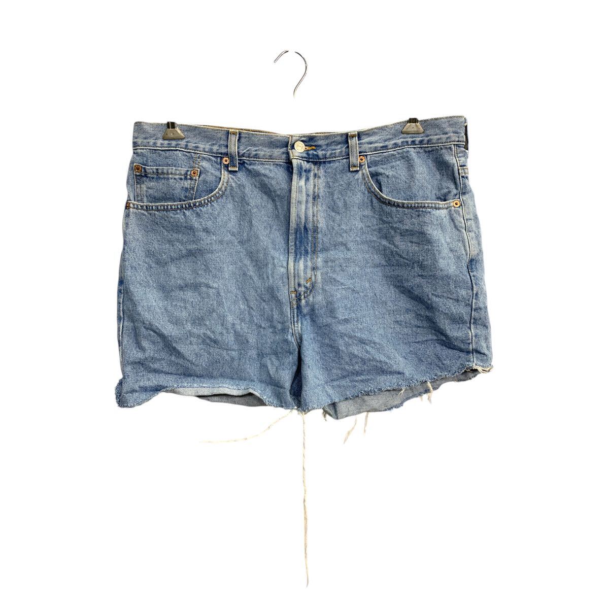 【中古】【古着】 Levi's 505 デニムショートパンツ W38 リーバイス レギュラーフィット ビッグサイズ ブルー コットン 古着卸 アメリカ仕入 2503-585