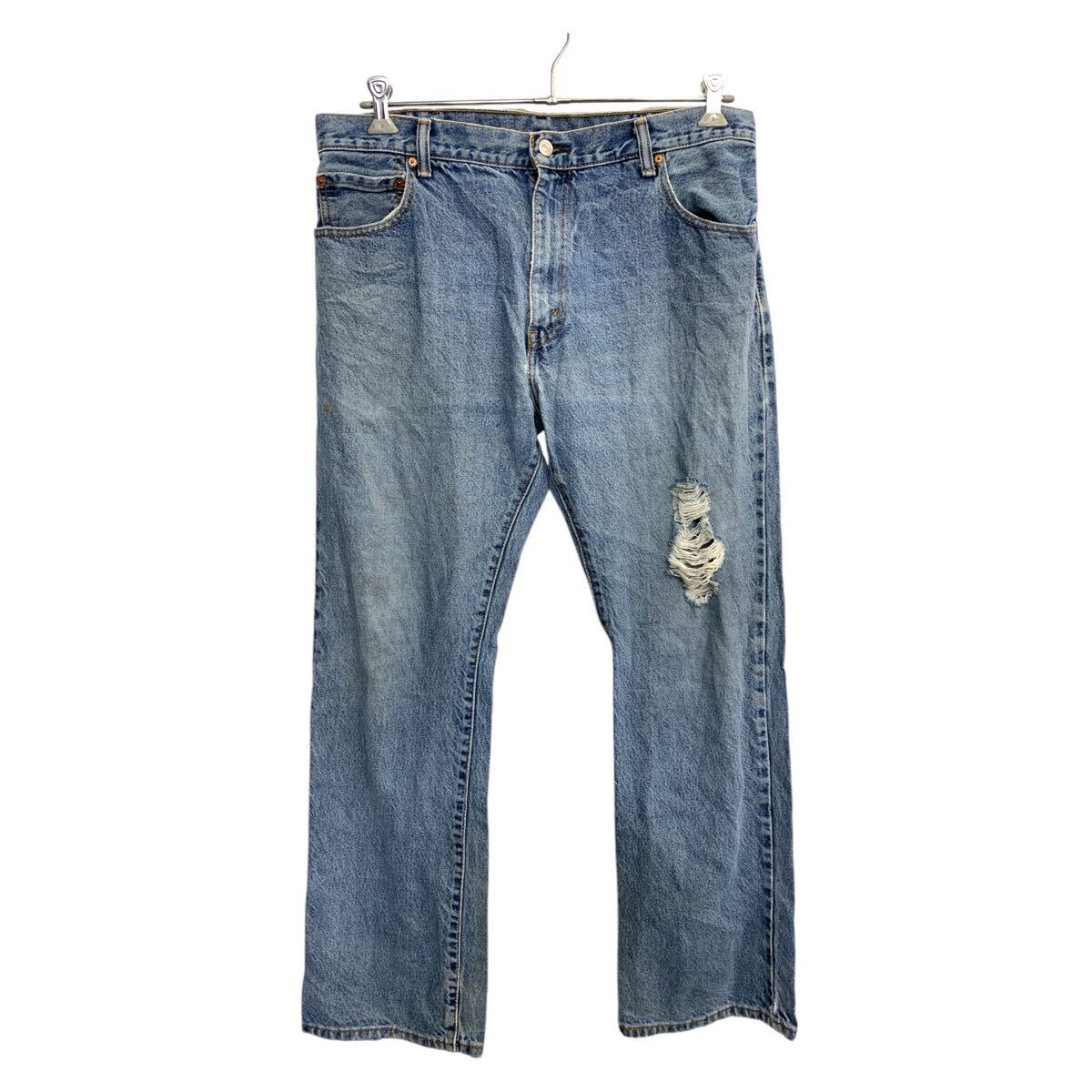 【中古】【古着】 Levi's 517 デニムパンツ W36 リーバイス ブーツカット ビッグサイズ ブルー コットン メキシコ製 古着卸 アメリカ仕入 2503-672