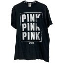 【中古】【古着】 Victoria’s Secret 半袖 プリントTシャツ レディース XS ブラック ヴィクトリアシークレット クルーネック 古着卸 アメリカ仕入 a703-5886