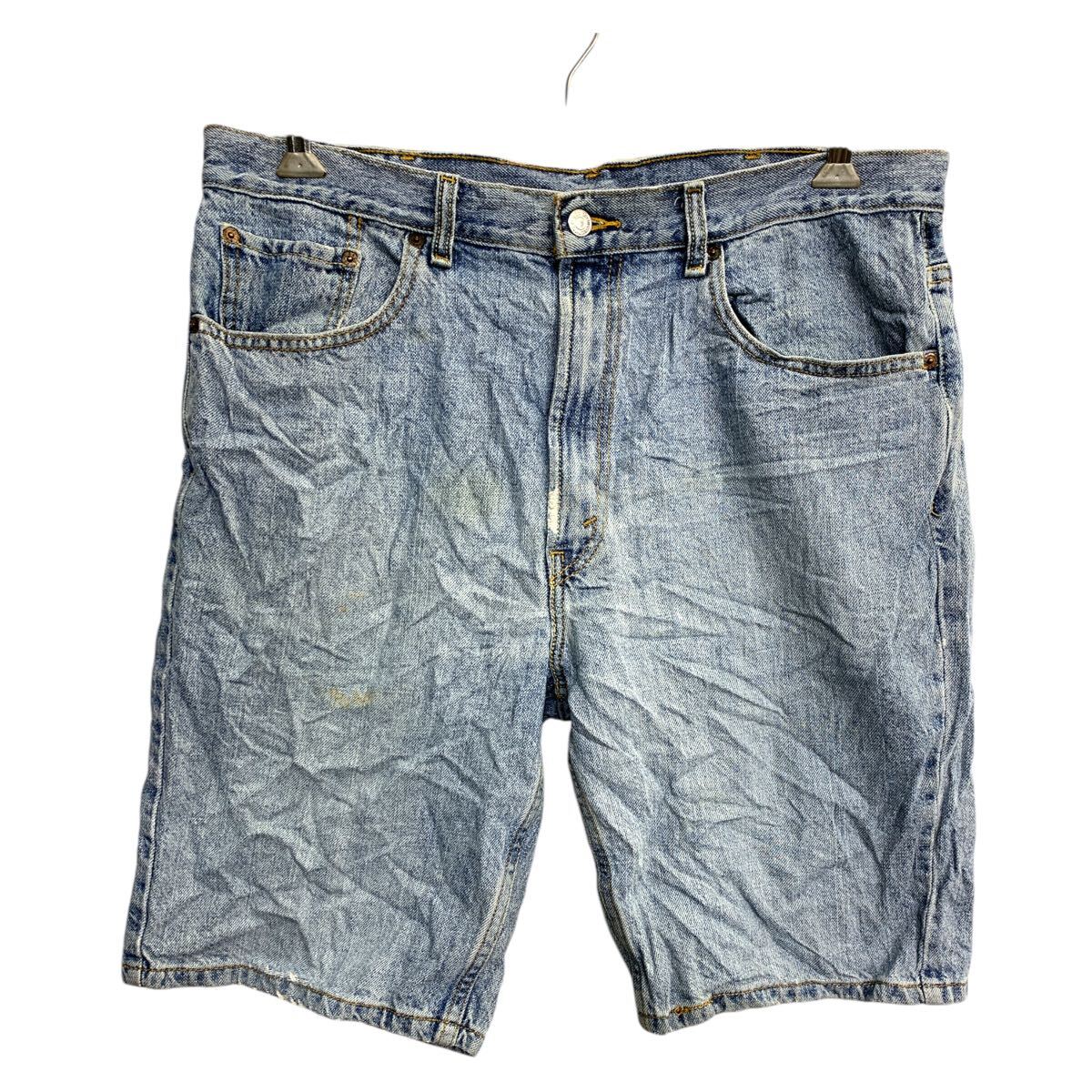 【中古】【古着】 Levi's 505 デニムショートパンツ W38 リーバイス レギュラーフィット ビッグ ブルー コットン メキシコ製 古着卸 アメリカ仕入 2503-795