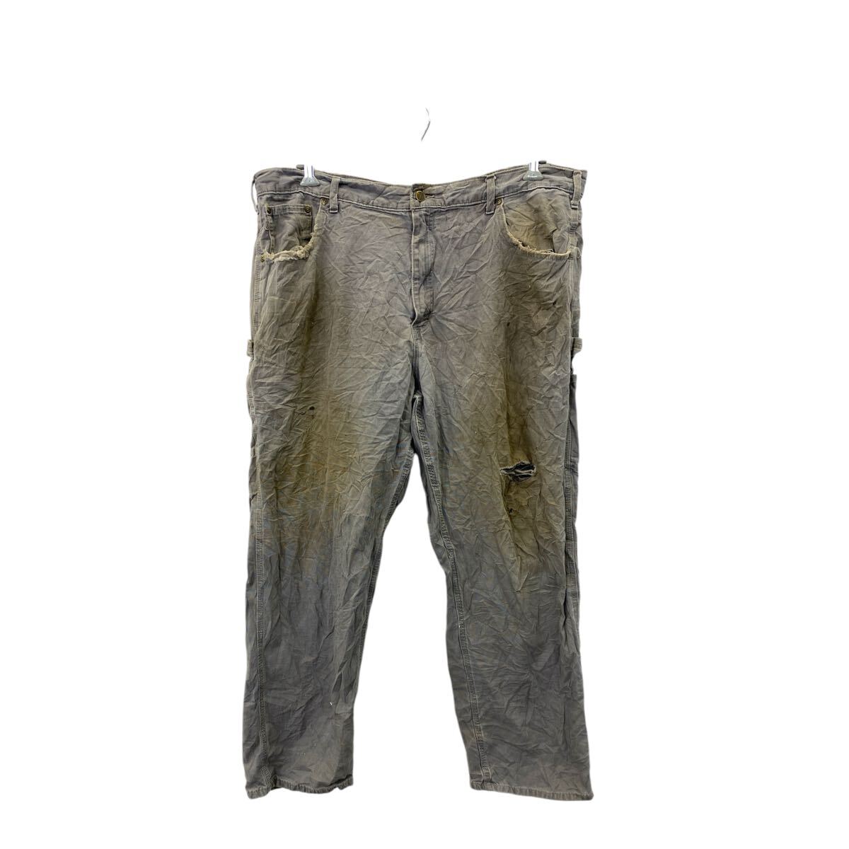 【中古】【古着】 Carhartt ワークパンツ ペインターパンツ W42 カーハート ビッグサイズ グレー 古着卸 アメリカ仕入 2503-810