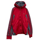 【中古】【古着】 adidas ジャージ アディダス M レッド フルジップ スポーツウェア 古着卸 アメリカ仕入 a703-6112