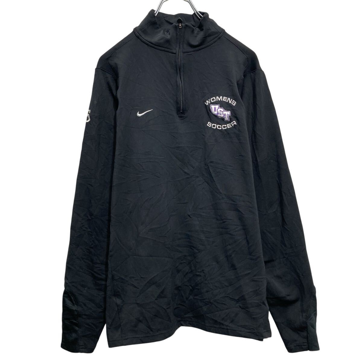 【中古】【古着】 NIKE ジャージ ナイキ M ブラック ハーフジップ スポーツウェア 古着卸 アメリカ仕入 a703-6113