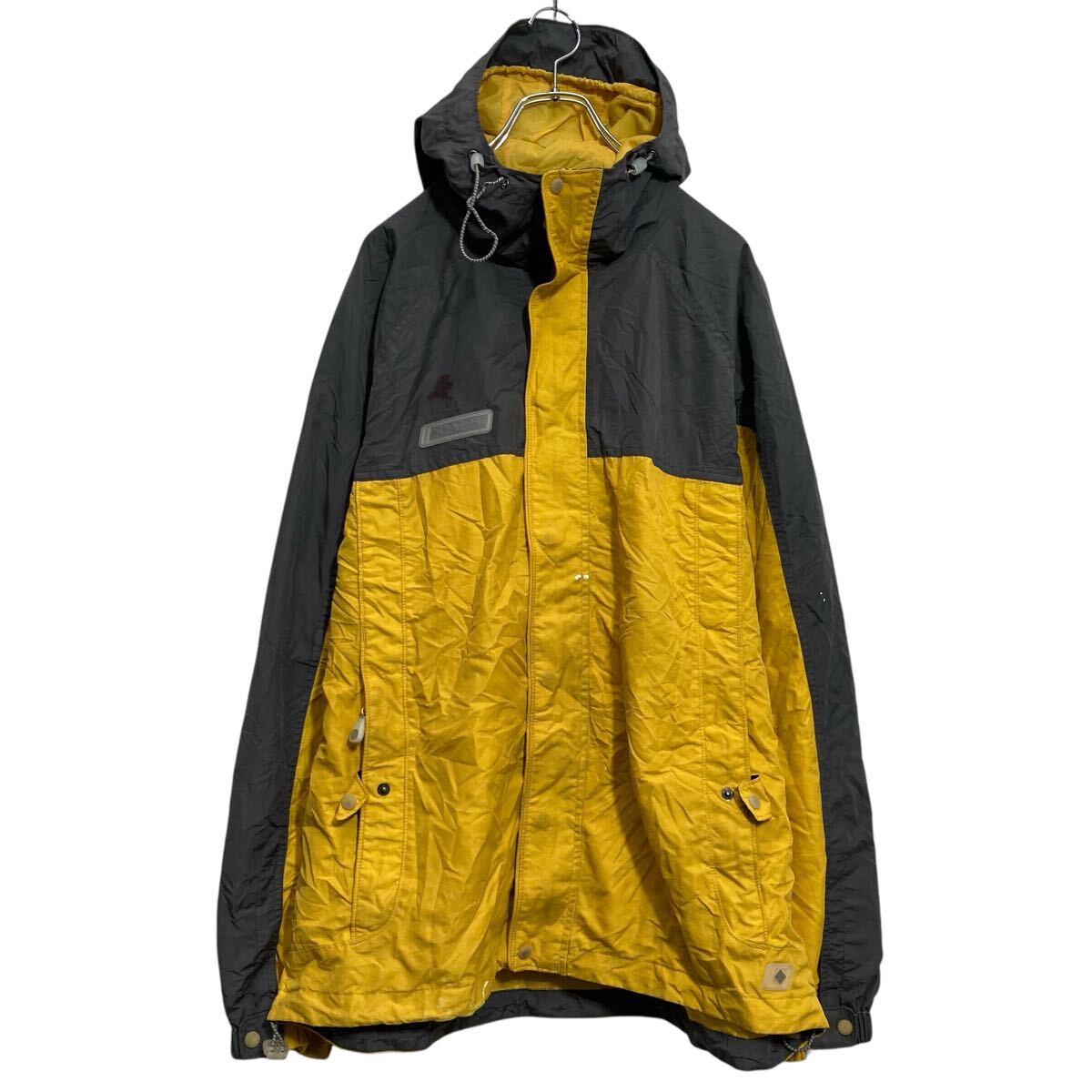 【中古】【古着】 Columbia マウンテンパーカー コロンビア L イエロー グレー フルジップ キャンプ 古着卸 アメリカ仕入 a703-6208