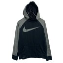 【中古】【古着】 NIKE ロゴスウェット パーカー XL キッズ 160~ ブラック グレー ナイキ プルオーバー スポーティー 古着卸 アメリカ仕入 a703-6222