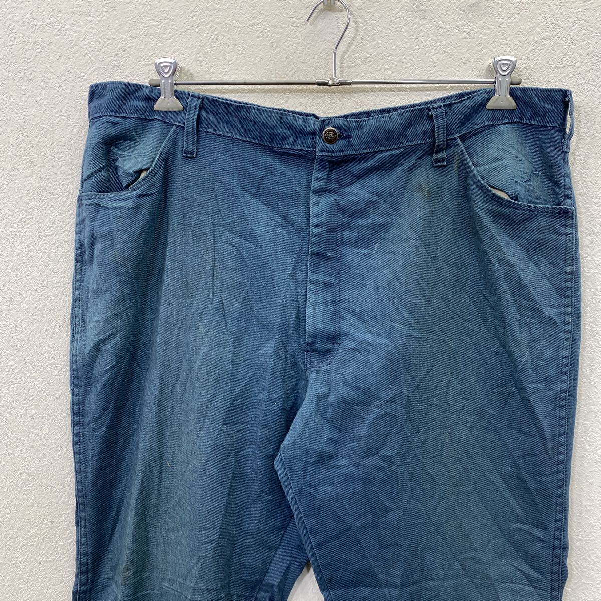 【中古】【古着】 Dickies ワークパンツ W42 ディッキーズ ビッグサイズ ブルー系 古着卸 アメリカ仕入 2503-958